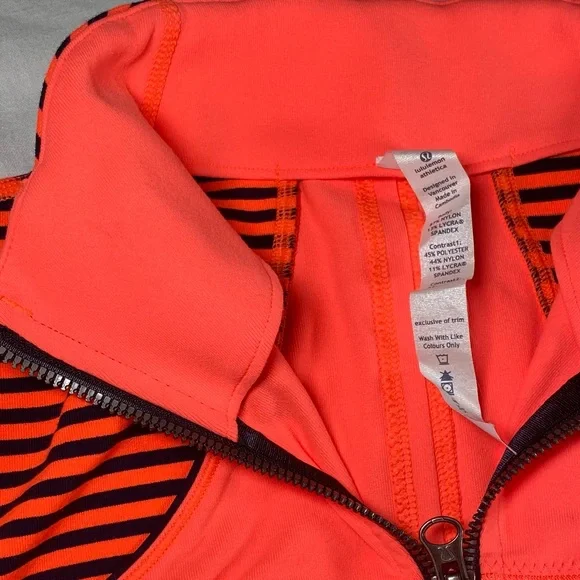 Lululemon Forme Jacket Size 6 Light flare/Inkwell/Stripes - Picture 10 of 15